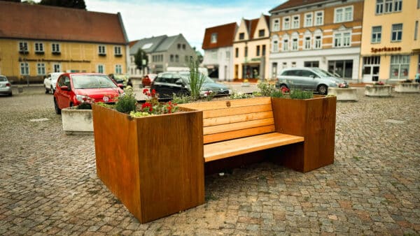 Hochbeet mit Sitzbank Giardino Gesamtansicht 5