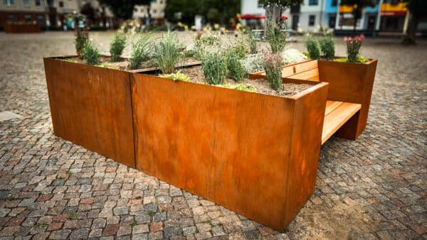 Hochbeet mit Sitzbank Giardino Gesamtansicht 3