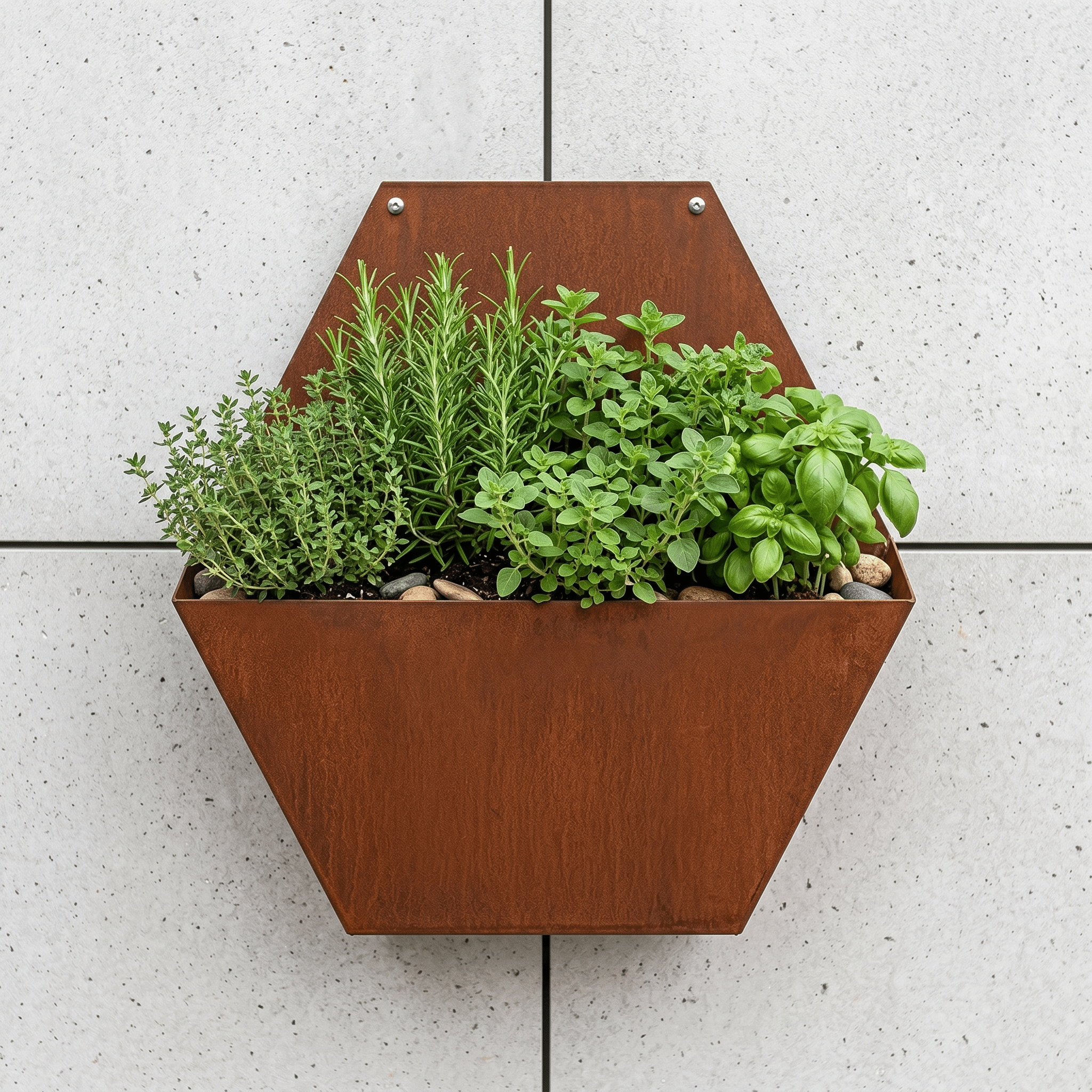 esagono von vorne Sechseckiger Blumentopf Esagono von Viva la Garten